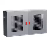 Щит пожарный закрытый из нержавеющей стали (2 двери сетка)